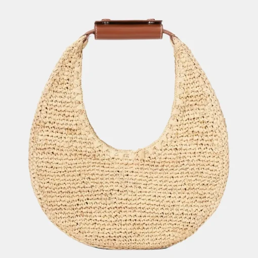 Moon Raffia Tote Bag