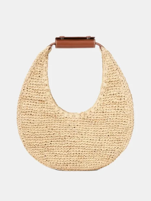 Moon Raffia Tote Bag