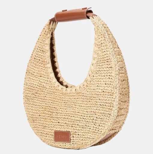 Moon Raffia Tote Bag