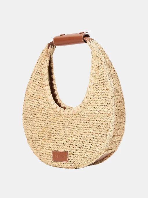 Moon Raffia Tote Bag