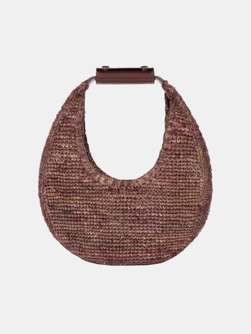Moon Raffia Tote Bag