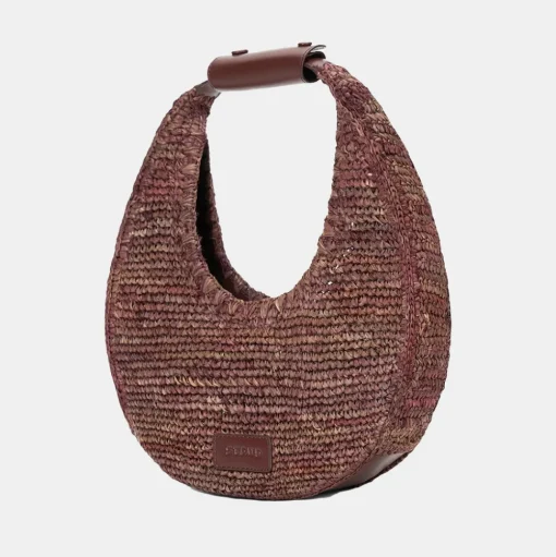 Moon Raffia Tote Bag
