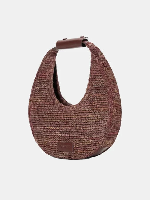 Moon Raffia Tote Bag