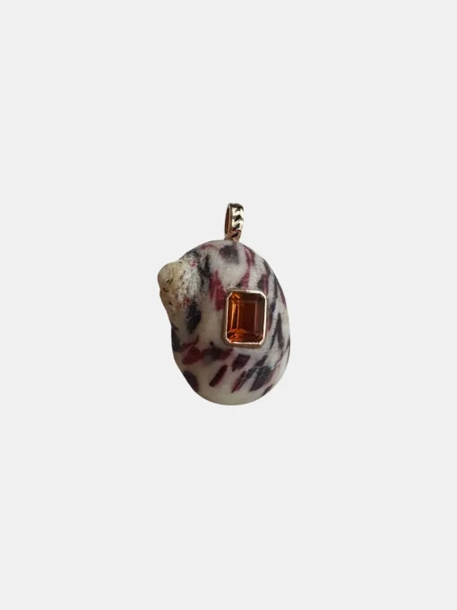 Natural Shell With Citrine