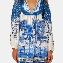 Palm Tree Beach Mini Dress