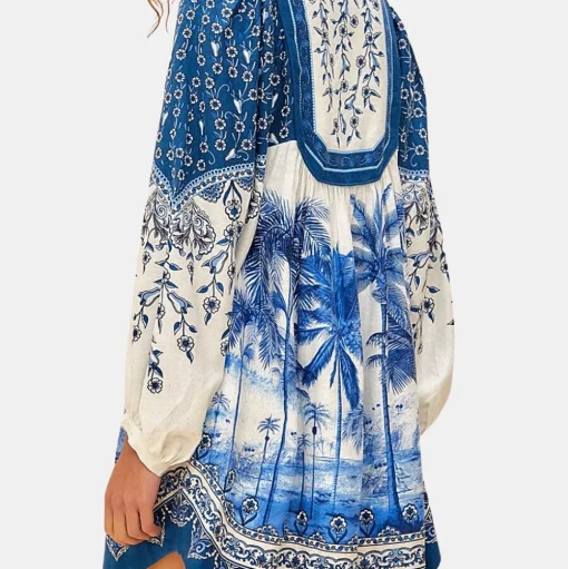 Palm Tree Beach Mini Dress