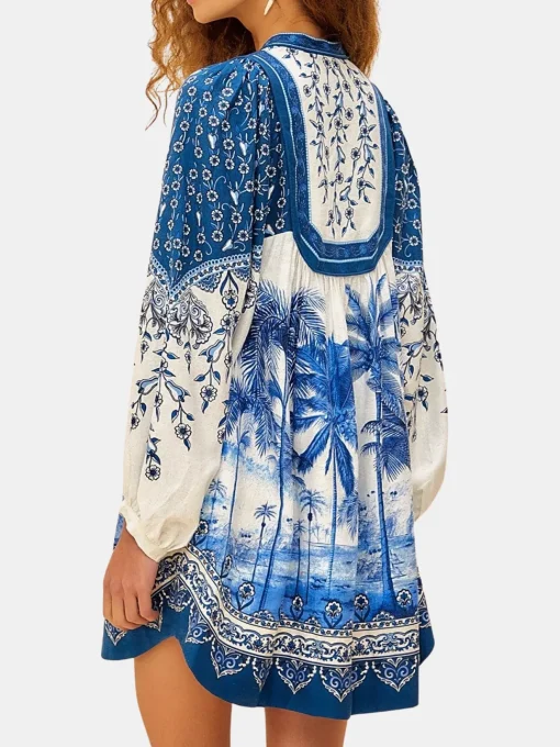 Palm Tree Beach Mini Dress