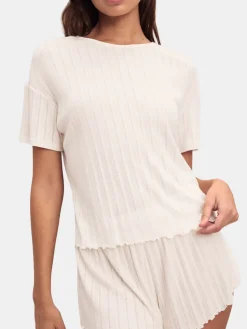 Pointelle Short Sleeve Tee