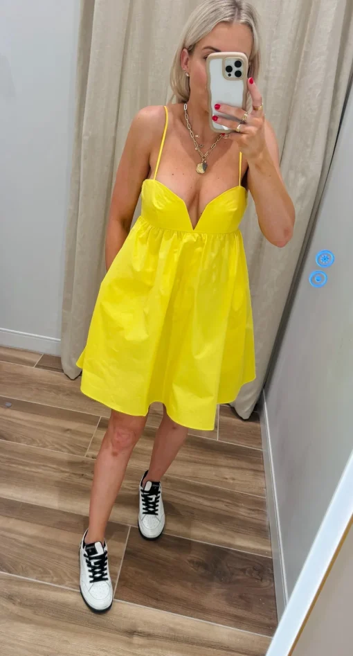 Poplin Lace Up Dress