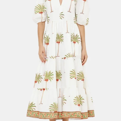 Puff Sleeve Maxi Dress