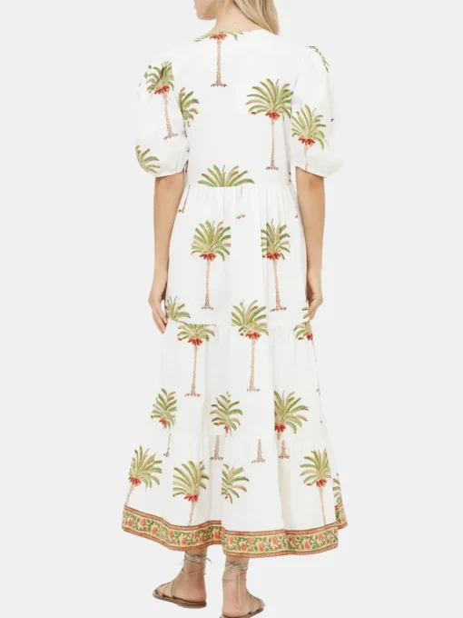 Puff Sleeve Maxi Dress