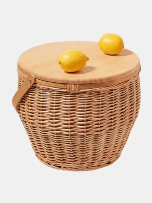 Round Picnic Cooler Basket