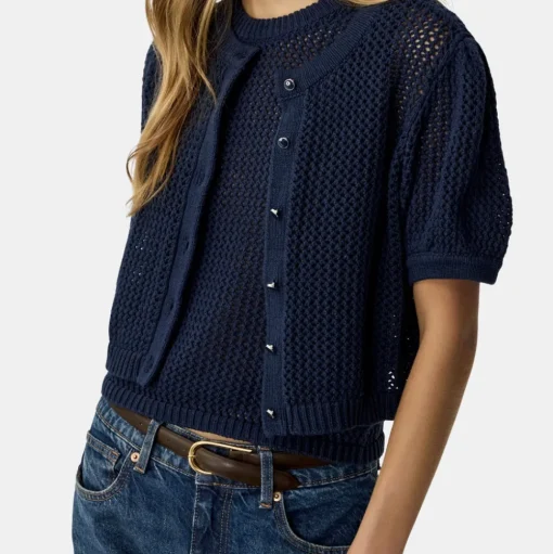 Samantha Crochet Cropped Cardigan