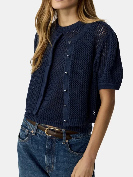 Samantha Crochet Cropped Cardigan