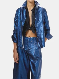 San Marino Metallic Linen Shirt
