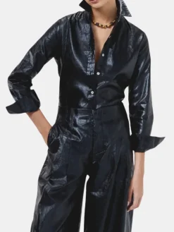 San Marino Metallic Linen Shirt