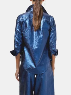 San Marino Metallic Linen Shirt