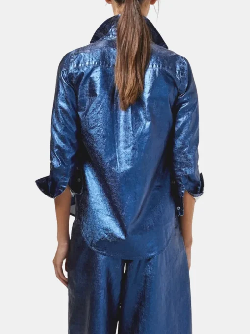 San Marino Metallic Linen Shirt