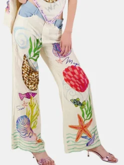 Sandra Combined Denim Wide Leg