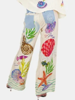 Sandra Combined Denim Wide Leg