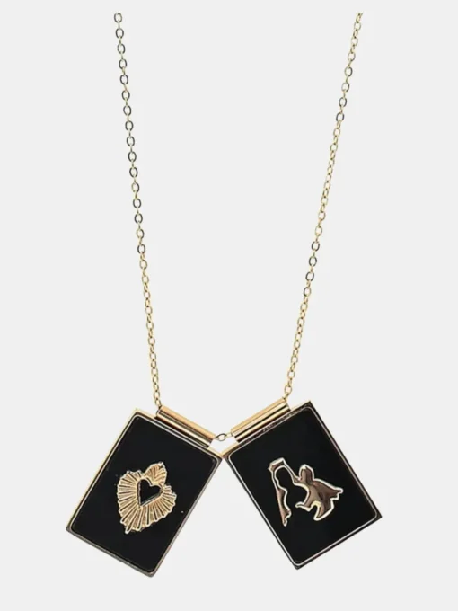 Scapular Virgin & Sacred Heart Necklace