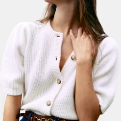 Shrunken Short Sleeve Cardigan