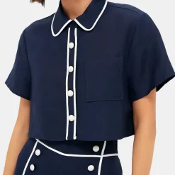 Solange Short Sleeve Cropped Shirt