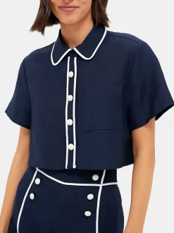 Solange Short Sleeve Cropped Shirt