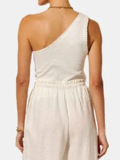 Tallulah One Shoulder Rib Tank