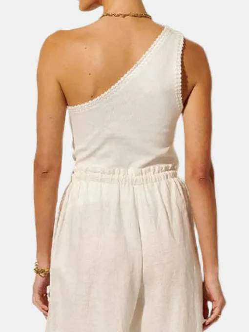 Tallulah One Shoulder Rib Tank