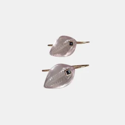 Tiny Cowry Sapphire Earrings