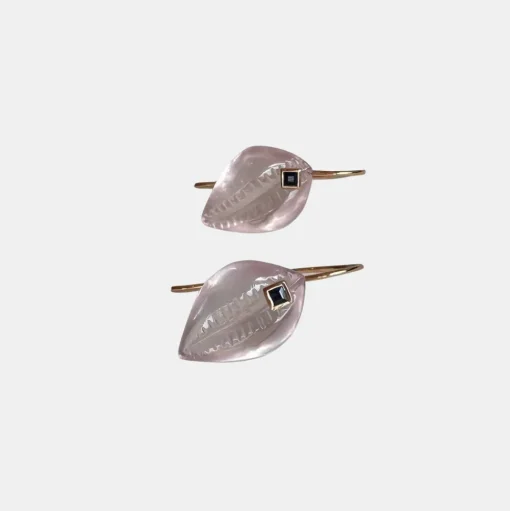 Tiny Cowry Sapphire Earrings
