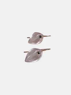 Tiny Cowry Sapphire Earrings