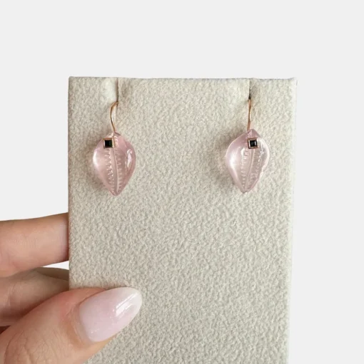 Tiny Cowry Sapphire Earrings