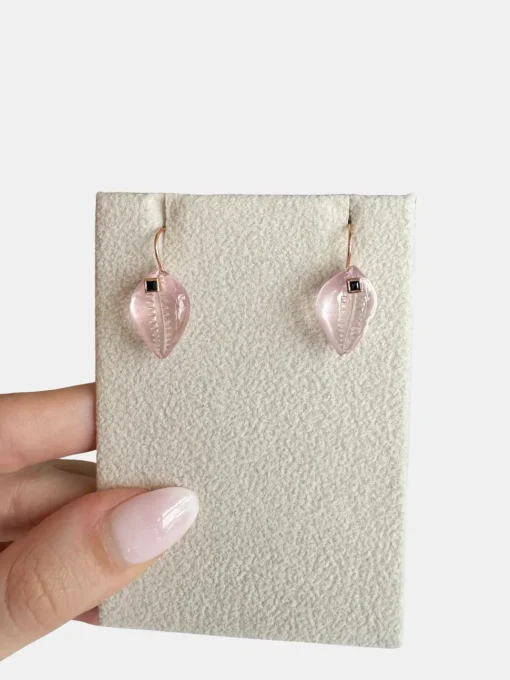 Tiny Cowry Sapphire Earrings