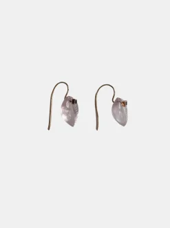 Tiny Cowry Sapphire Earrings