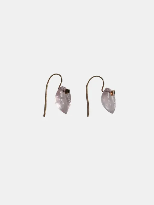 Tiny Cowry Sapphire Earrings