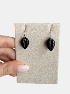 Tiny Cowry Sapphire Earrings
