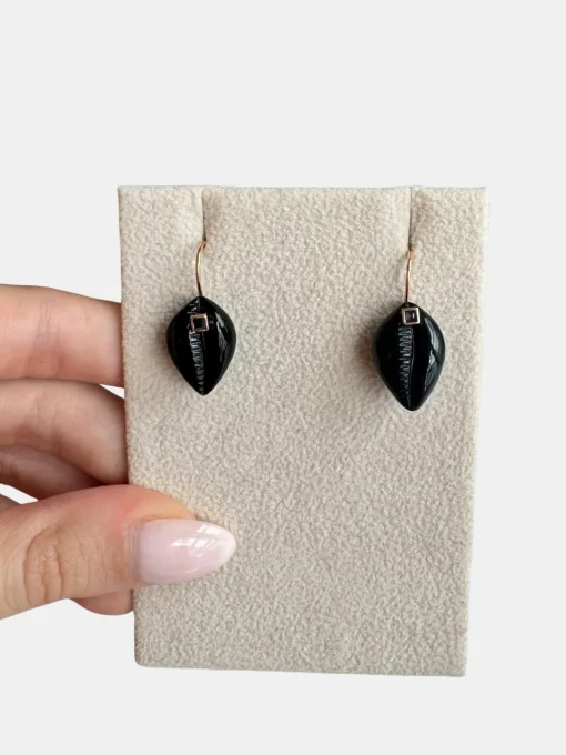 Tiny Cowry Sapphire Earrings