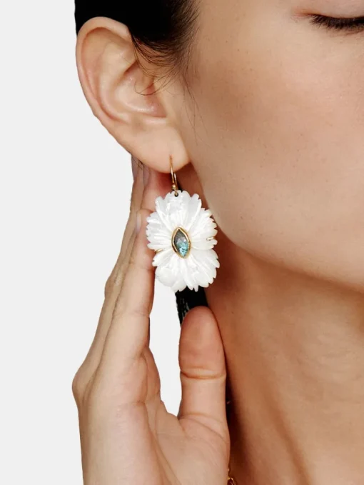 White Mother of Pearl Earrings