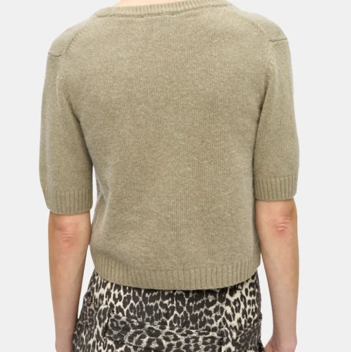 Wool Mix Short Sleeve Cardigan