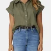 Wren Linen Button Down Blouse