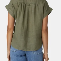 Wren Linen Button Down Blouse
