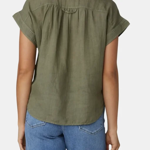 Wren Linen Button Down Blouse