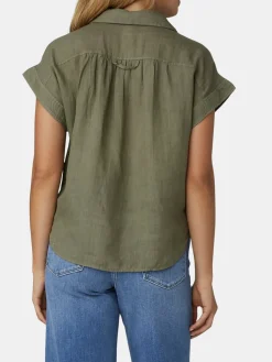 Wren Linen Button Down Blouse