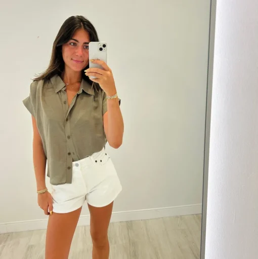 Wren Linen Button Down Blouse