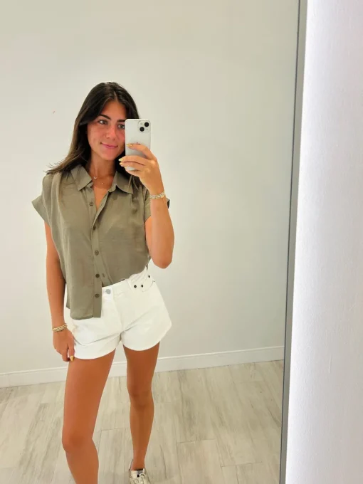 Wren Linen Button Down Blouse