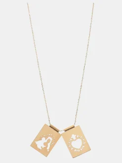 XL Scapular Virgin & Sacred Heart Necklace